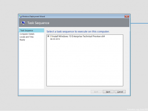 MDT Task Sequence list