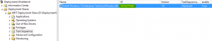 MDT Task Sequence list